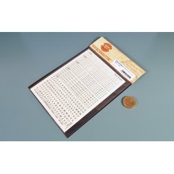 Bogstaver (sorte) i strrelse 1,0 - 3,0 mm (STORE). Ark med decals