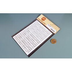 Bogstaver (sorte) i strrelse 4,0 - 5,0 mm (STORE). Ark med decals