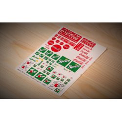 Logoer fra sodavand - type A. Ark med decals