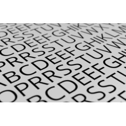 Bogstaver (sorte) i strrelse 8,0 mm (STORE). Ark med decals