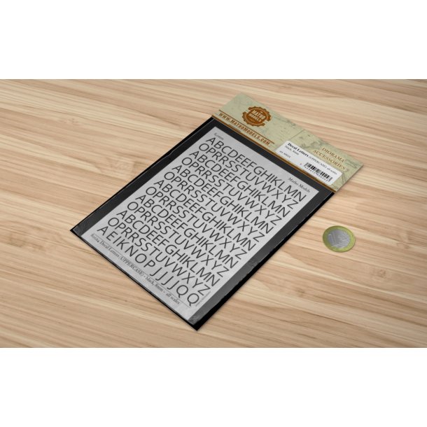 Bogstaver (sorte) i strrelse 8,0 mm (STORE). Ark med decals