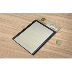 Tal (gule) i strrelse 1,0 - 6,0 mm. Ark med decals