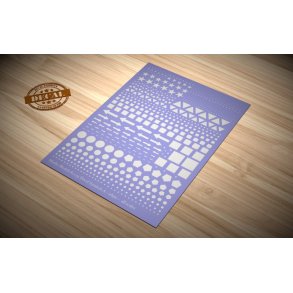 Symboler type A (hvide). Ark med decals