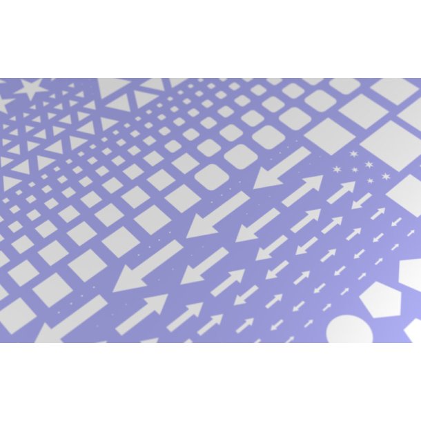 Symboler type A (hvide). Ark med decals