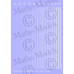 Striber, hvide. Ark med decals