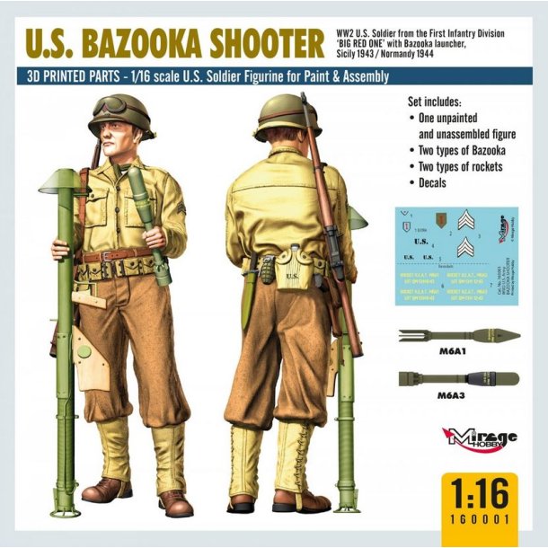 US Bazooka Shooter Big Red One, skala 1/16