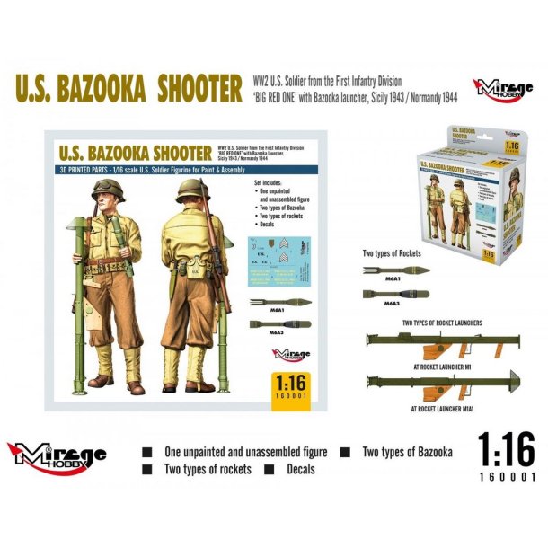 US Bazooka Shooter Big Red One, skala 1/16