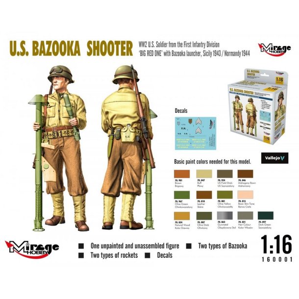 US Bazooka Shooter Big Red One, skala 1/16