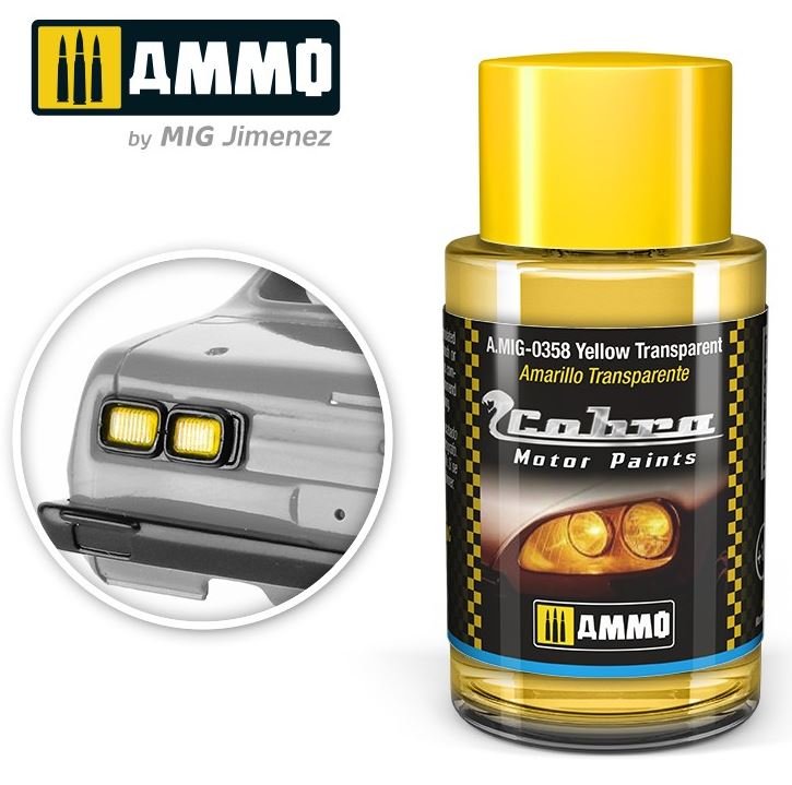 Cobra Motor Yellow transparent - AMMO Cobra Motor Paints - Modelskibet.dk