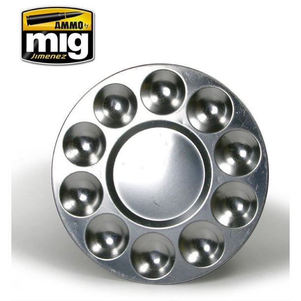 Aluminium palette til maling med 10 brnde