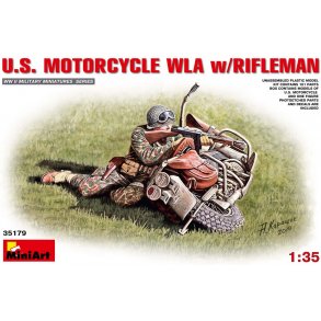 Amerikansk motorcykel med figur