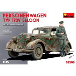 Tysk personvogn type 170V Saloon, skala 1/35