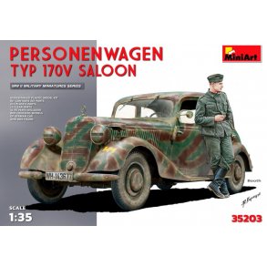 Tysk personvogn type 170V Saloon, skala 1/35