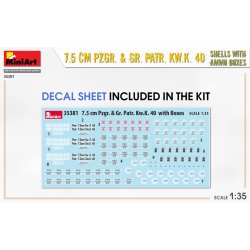 7.5 CM PZGR. &amp; GR. PATR. KW.K. 40 granater med ammo kasser