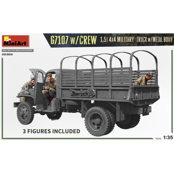 G7107 w/Crew 1,5t 4x4 Cargo Truck w/Metal Body