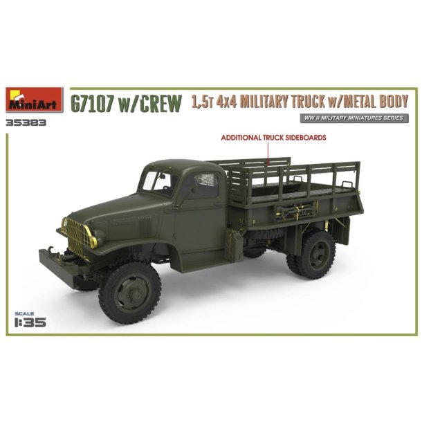 G7107 w/Crew 1,5t 4x4 Cargo Truck w/Metal Body