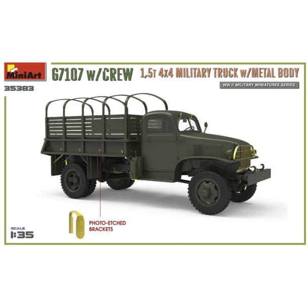 G7107 w/Crew 1,5t 4x4 Cargo Truck w/Metal Body
