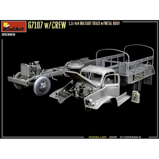 G7107 w/Crew 1,5t 4x4 Cargo Truck w/Metal Body