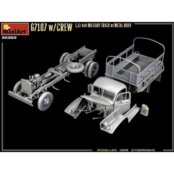 G7107 w/Crew 1,5t 4x4 Cargo Truck w/Metal Body