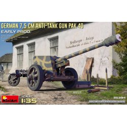 German 7.5 cm Anti-Tank kanon PAK 40 Early Prod.