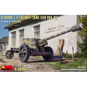 German 7.5 cm Anti-Tank kanon PAK 40 Early Prod.