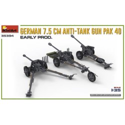 German 7.5 cm Anti-Tank kanon PAK 40 Early Prod.