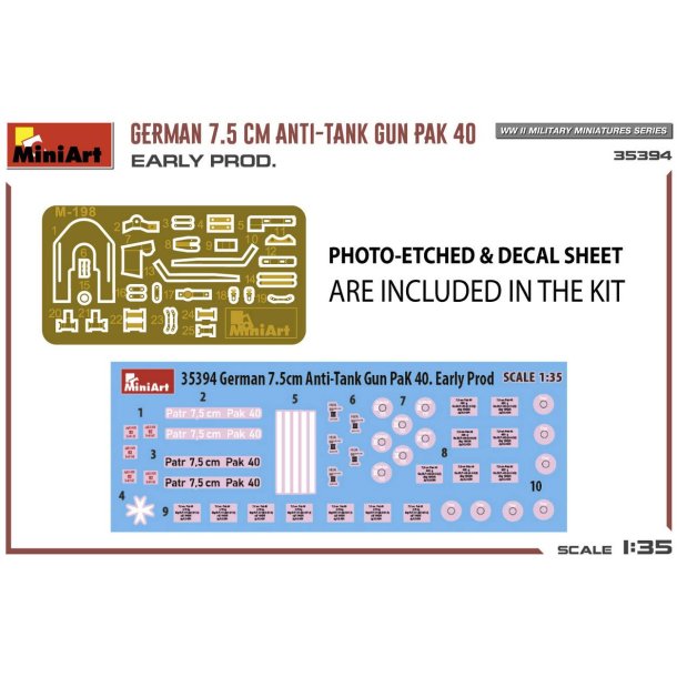 German 7.5 cm Anti-Tank kanon PAK 40 Early Prod.