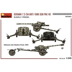 German 7.5 cm Anti-Tank kanon PAK 40 Early Prod.