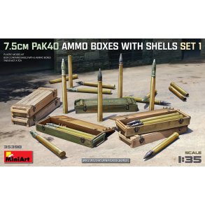 7.5cm PaK40 Ammo Boxes With Shells Set 1
