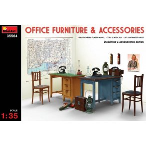 Kontormilj med borde og stole