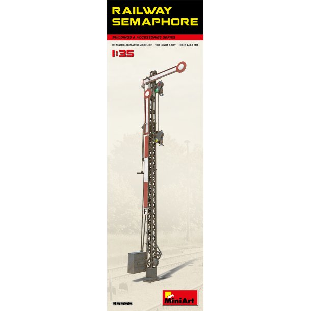 Jernbane optisk signalmast (semafor)