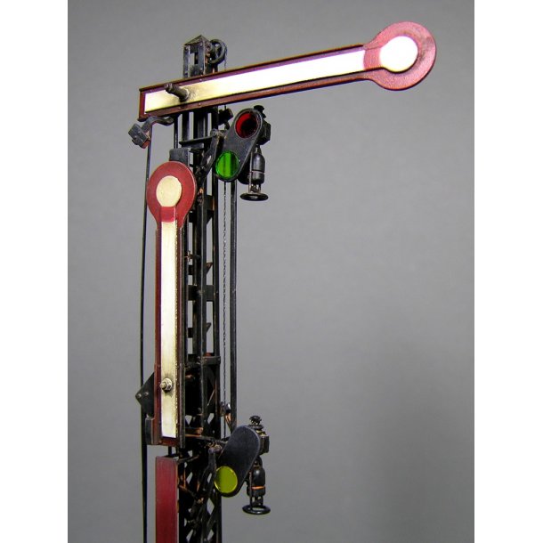 Jernbane optisk signalmast (semafor)