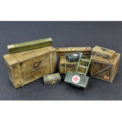 Diverse transportkasser, skala 1/35