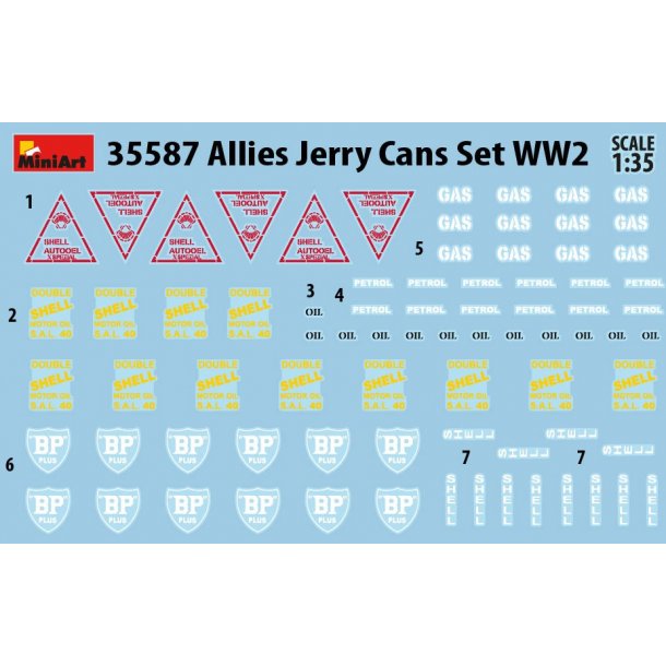 Amerikanske Jerry Cans, skala 1/35