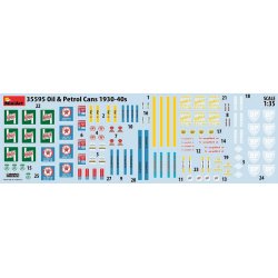 Olie- og benzindunke 1930-1940, skala 1/35