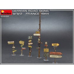 Tyske vejskilte i Frankrig 1944, skala 1/35
