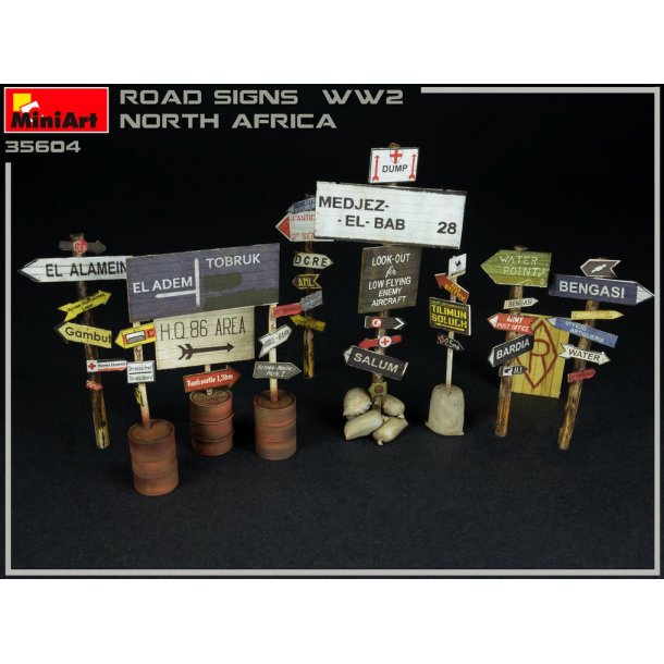 Vejskilte, Nordafrika i Anden Verdenskrig
