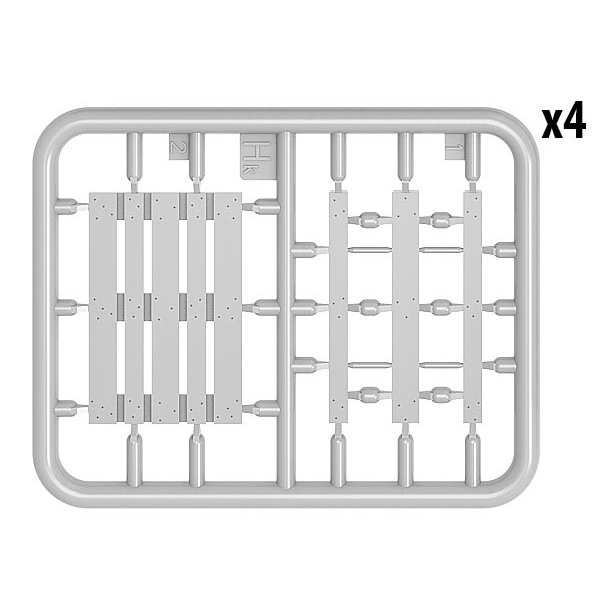 Pallelftere med paller og beholdere