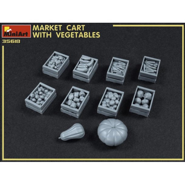 Markedsvogn med grntsager