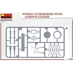 Gadetilbehr med lamper og ure