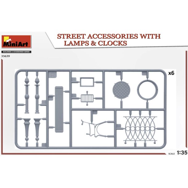 Gadetilbehr med lamper og ure