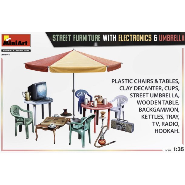 Gadembler, elektronik og parasol