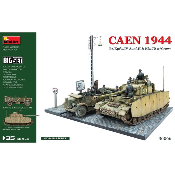 CAEN 1944 Pz.Kpfw.IV Ausf.H &amp; Kfz.70 w/CREWS. BIG SET