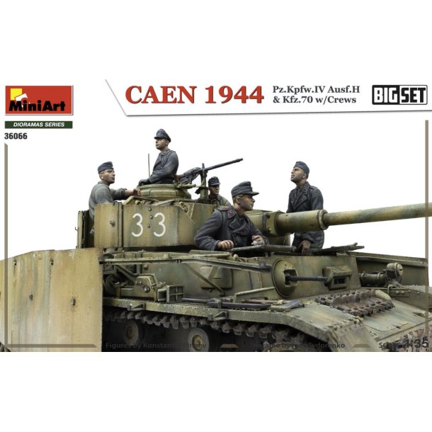 CAEN 1944 Pz.Kpfw.IV Ausf.H &amp; Kfz.70 w/CREWS. BIG SET
