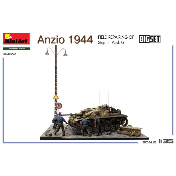 Anzio 1944. Field Repairing of Stug III. Ausf. G. BIG SET