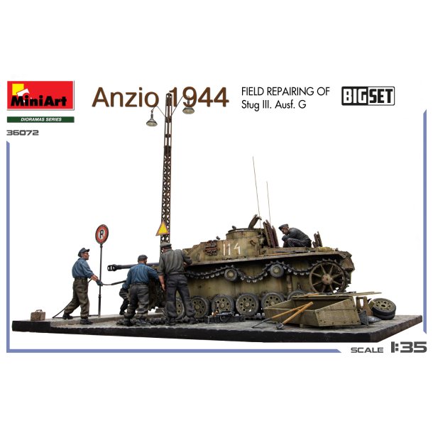 Anzio 1944. Field Repairing of Stug III. Ausf. G. BIG SET