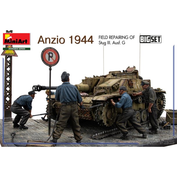 Anzio 1944. Field Repairing of Stug III. Ausf. G. BIG SET