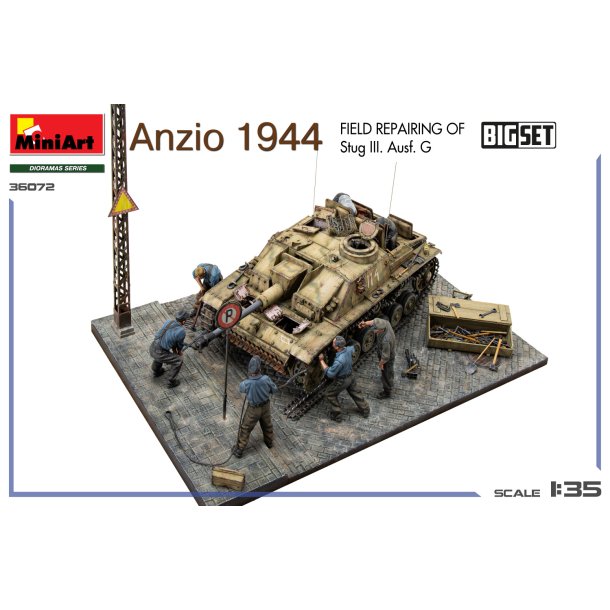 Anzio 1944. Field Repairing of Stug III. Ausf. G. BIG SET