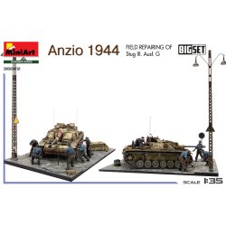 Anzio 1944. Field Repairing of Stug III. Ausf. G. BIG SET