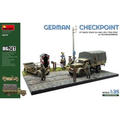German Checkpoint. 3T Cargo Truck 3,6-36S &amp; Kfz.1 Type 170VK w/ Feldgendarmerie. BIG SET